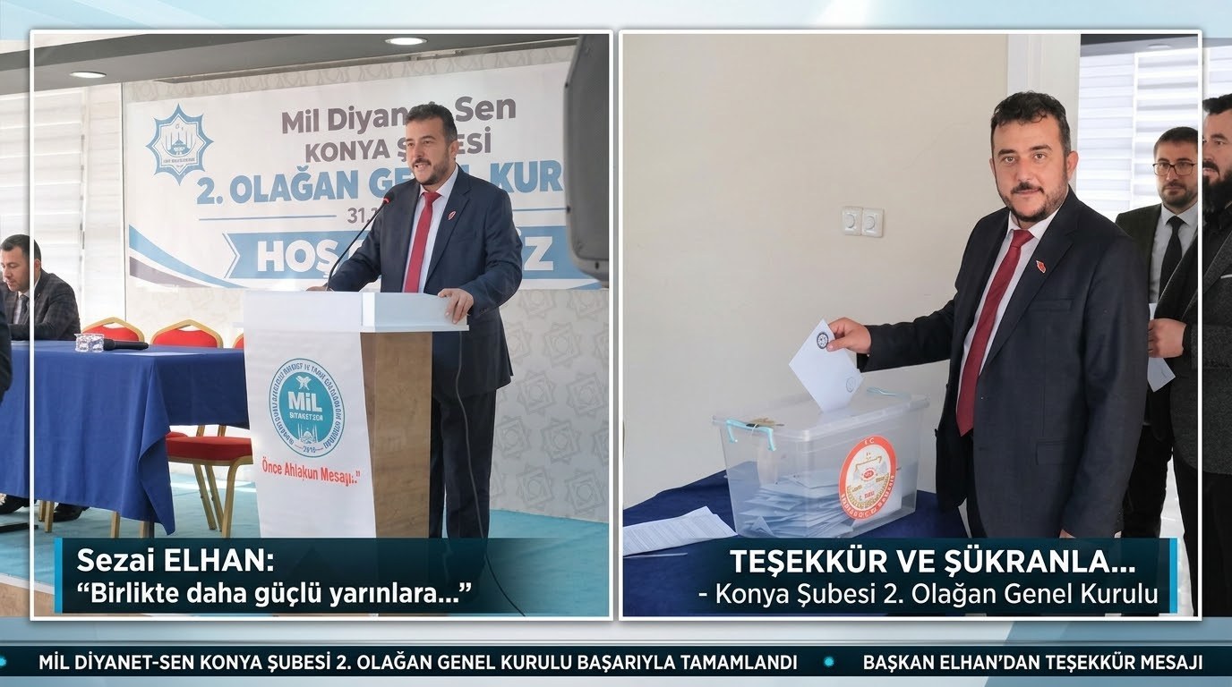 ​Sezai Elhan'dan Mil Diyanet-Sen Konya Kongresi Katılımcılarına Teşekkür Mesajı