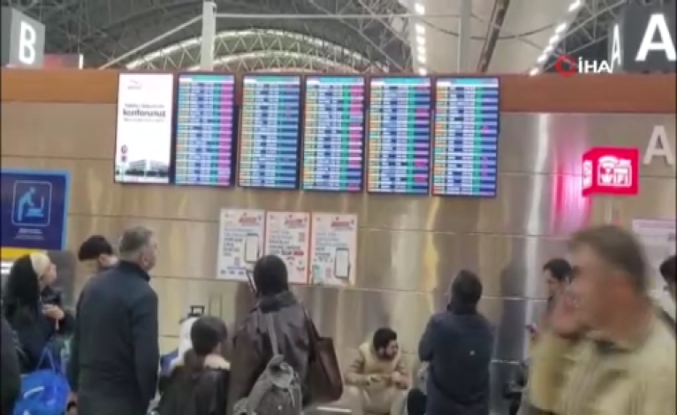 SAW Binlerce Yolcu Terminalde Kaldı