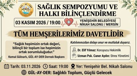 Mersin’de GÜL-AY-DER’den Toplum Sağlığı İçin Anlamlı Buluşma