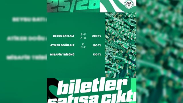 Konyaspor - Aliağa FK Maçı Biletleri Satışta! (Ziraat Türkiye Kupası)