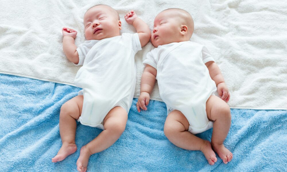 Adorable twin baby