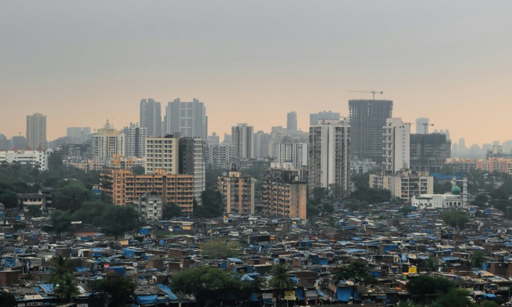 Cityscape - depiction of the rich and poor homes